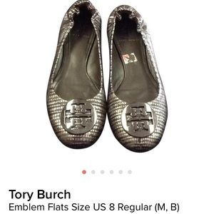 Tory Burch emblem flats size 8
